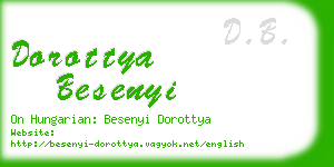 dorottya besenyi business card